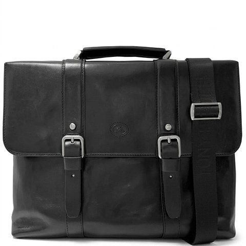 Чоловічий портфель з натуральної шкіри Tony Perotti Italico 9225G-38 (90415) Чорний 90415 фото