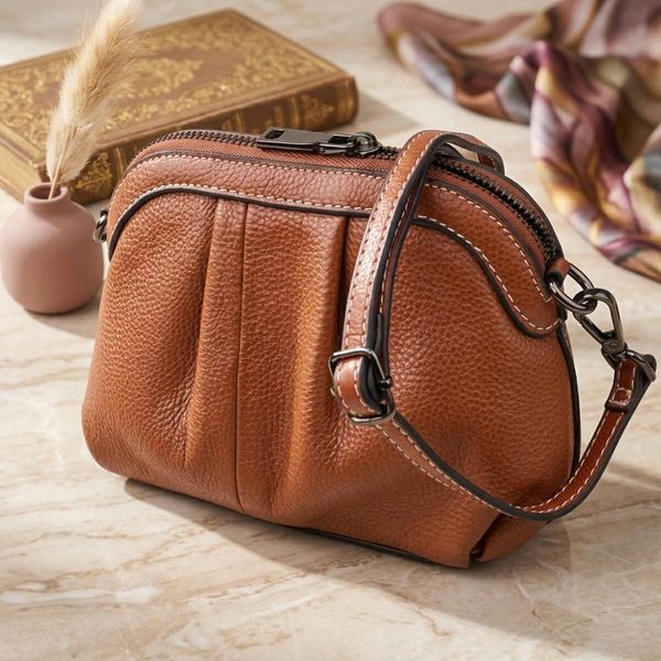 Жіноча сумка з драпіруванням з натуральної шкіри Vintage 22895 22895 фото