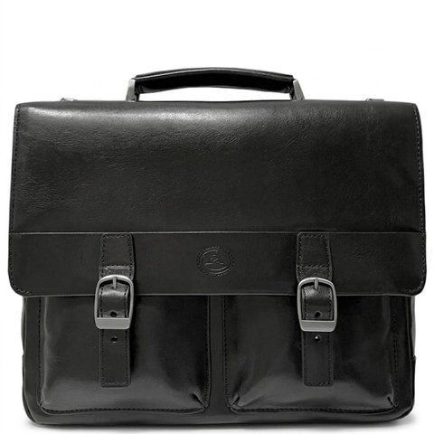 Чоловічий портфель з натуральної шкіри Tony Perotti Italico 9276G-35 (90416) Чорний 90416 фото