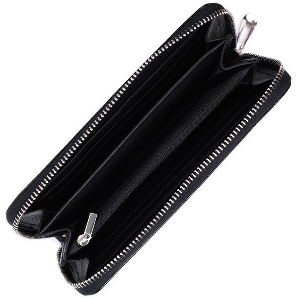 Лакований жіночий гаманець на блискавці із натуральної шкіри ST Leather 22678 Чорний 22678 фото