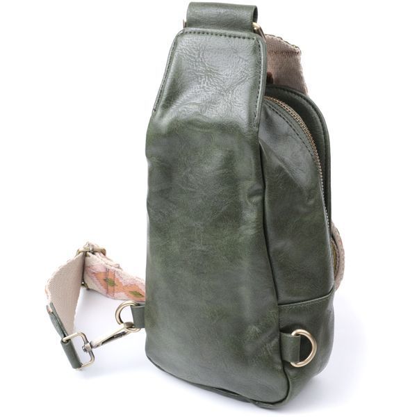 Красива сумка через плече в модному кольорі з екошкіри Vintage 22791 Зелений 22791 фото