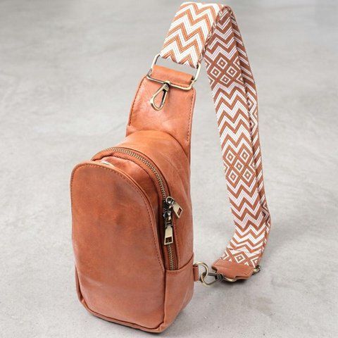 Цікава сумка через плече в модному кольорі з екошкіри Vintage 22793 Рудий 22793 фото