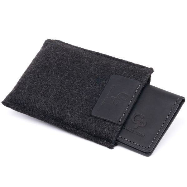 Візитниця з обкладинкою для ID-паспорта з натуральної шкіри GRANDE PELLE 11290 Чорна 11290 фото