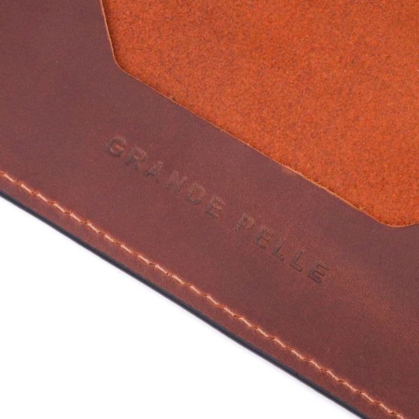 Обкладинка на паспорт у вінтажній шкірі Карта GRANDE PELLE 16772 Світло-коричнева 16772 фото