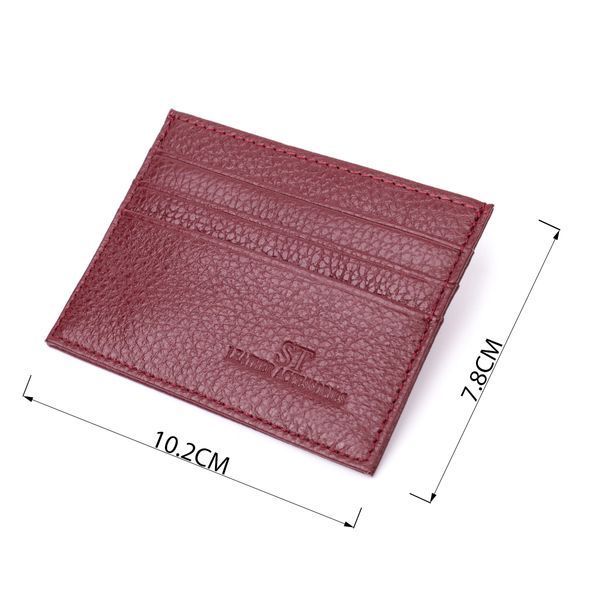 Практичний кард-кейс із натуральної шкіри ST Leather 22446 Бордовий 22446 фото