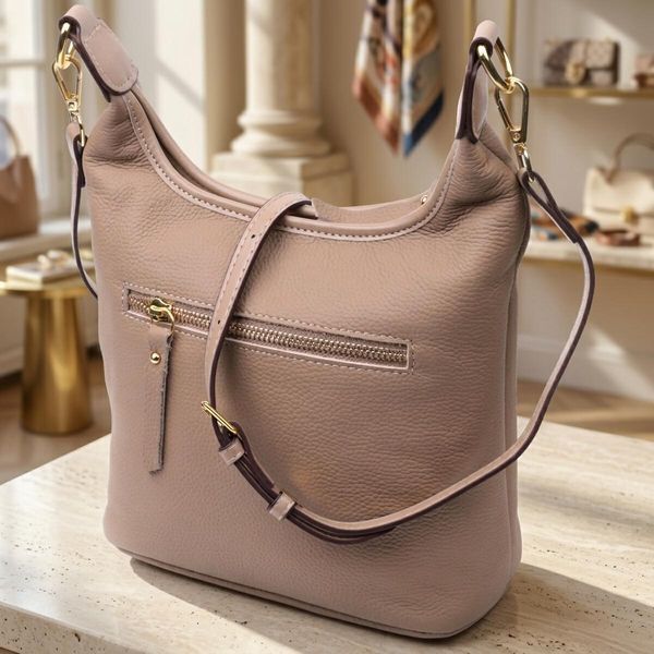 Жіноча сумка на плече з натуральної шкіри Vintage 22629 Бежева 22629 фото