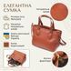 Сумка жіноча з двома ручками з натуральної шкіри Vintage 22285 Коричнева 22285 фото 3