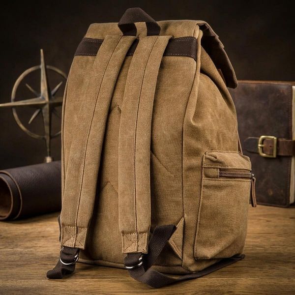 Рюкзак текстильний похідний Vintage 20134 Коричневий 20134 фото