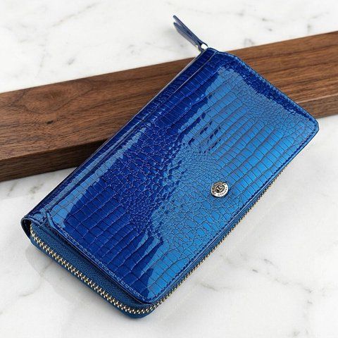 Гаманець жіночий ST Leather 18435 (S7001A) лакований Синій 18435 фото