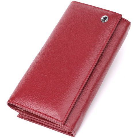 Модний жіночий гаманець на магнітах із натуральної шкіри ST Leather 23113 Бордовий 23113 фото