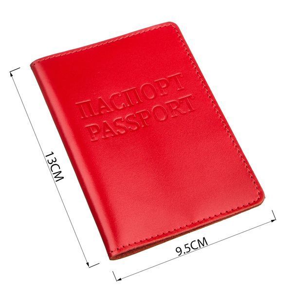 Шкіряна обкладинка на паспорт з написом SHVIGEL 13975 Червона 13975 фото