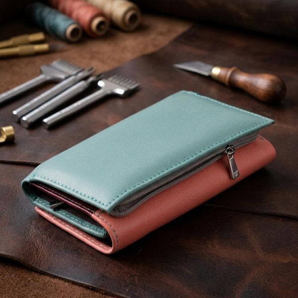 Красивий жіночий шкіряний гаманець у три складання ST Leather 19441 Різнокольоровий 19441 фото