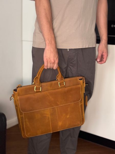 Шкіряний портфель для ноутбука роботи та документів Vintage 14066 Коричневий 14066 фото
