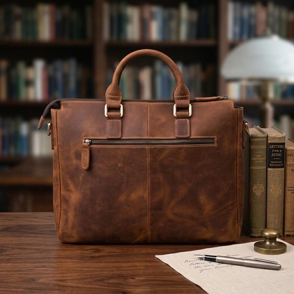 Шкіряний портфель для ноутбука роботи та документів Vintage 14066 Коричневий 14066 фото