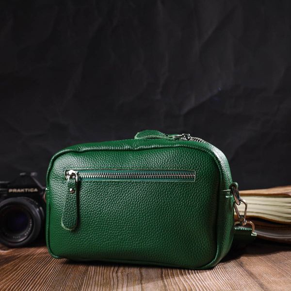 Жіноча шкіряна сумка на плече для міста та щоденного використання Vintage 22120 Зелена 22120 фото