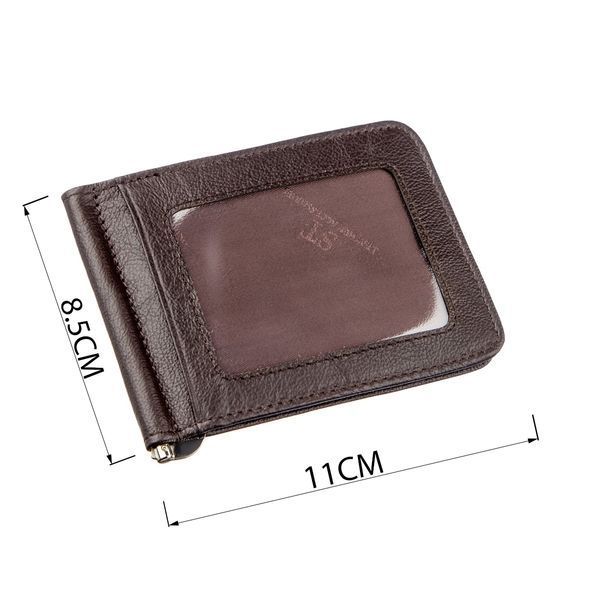 Зручний чоловічий Затискач для купюр ST Leather 18938 Коричневий 18938 фото