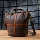 Жіноча шкіряна сумка з коричневою вставкою на лицьовій стороні Vintage 22999 Бежево-сірий 22999 фото 7